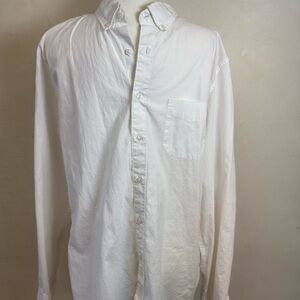 J. Crew White Casual Button Down Shirt large slim